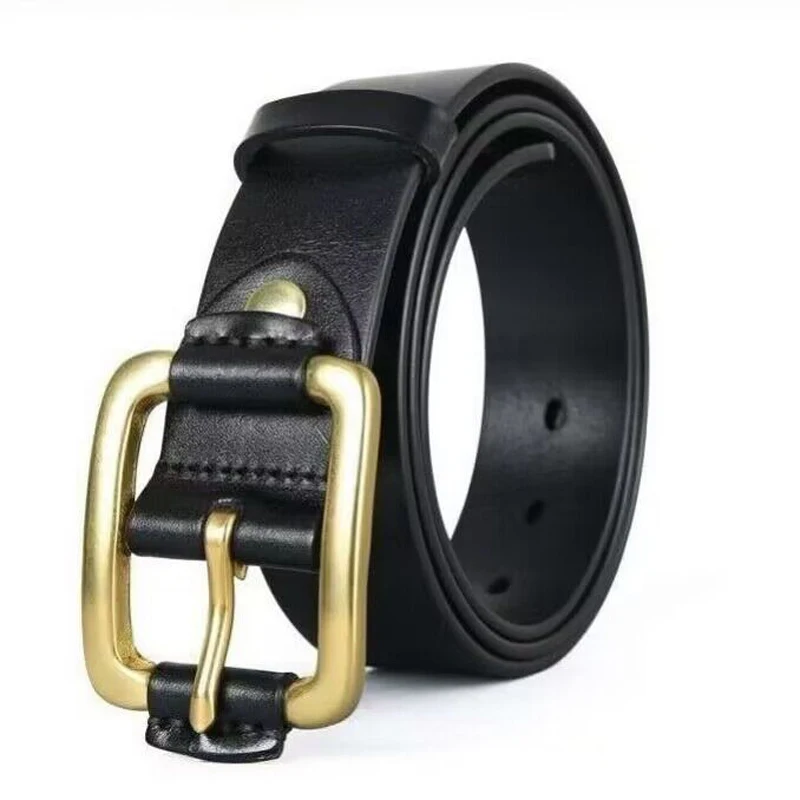 140 150 160 170cm Plus Size Men Belts High Quality Genuine Leather Long Pin Buckle Male Belts Waist for Large Mens