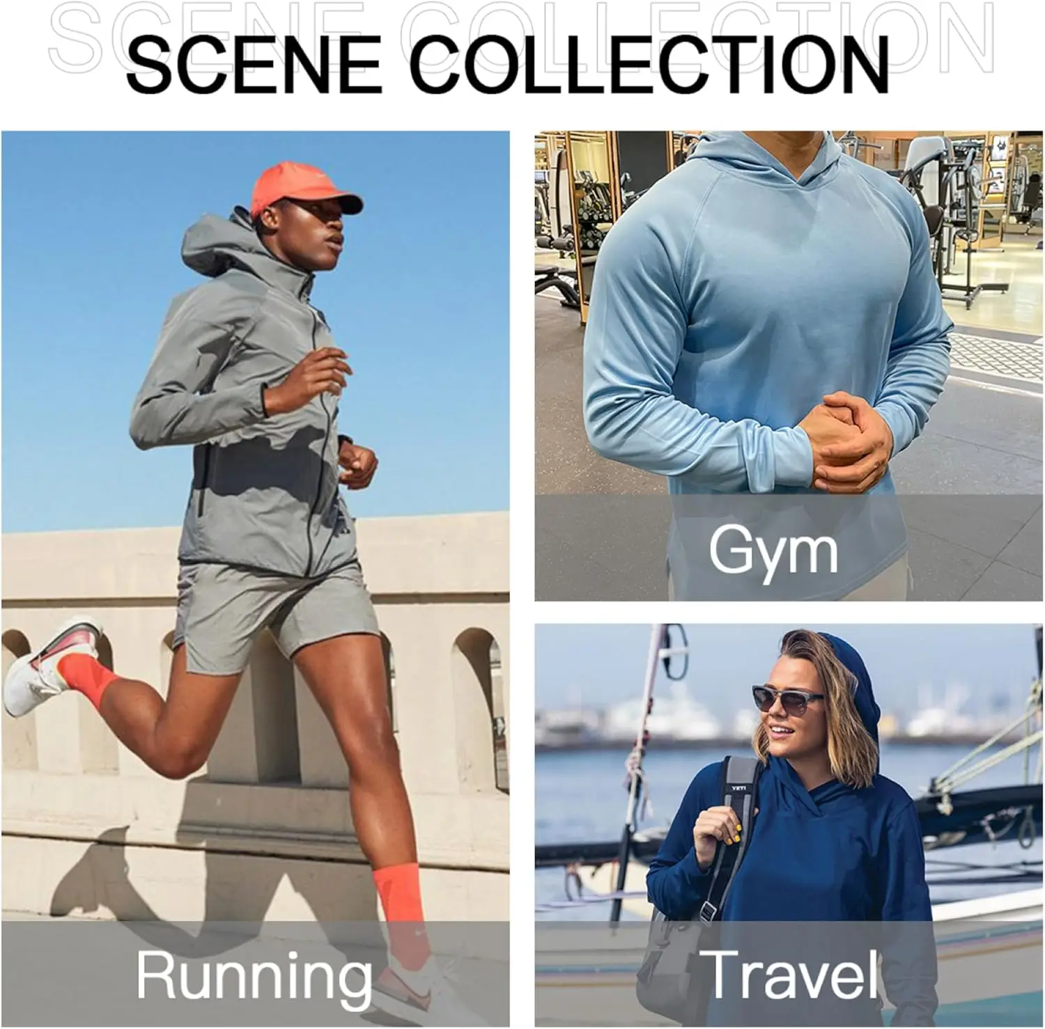 남성용 맞춤형 자외선 차단 후드티 여성용 맞춤형 긴 소매 티셔츠 나만의 맞춤형 경량 후드티를 디자인하세요.