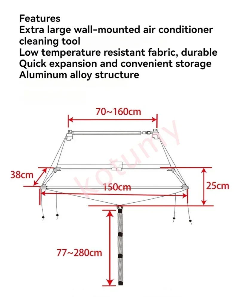Air Conditioning Washing Cover Air Conditioner Full Cleaning Waterproof Reusable Split Air Conditioning Washing Tool Adjustable