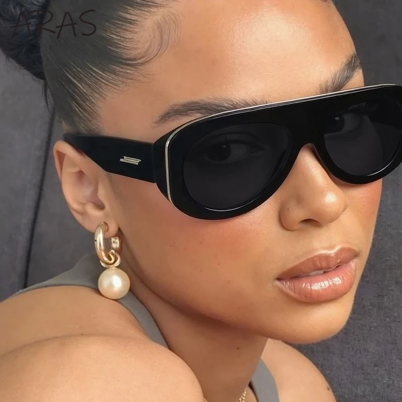 

Y2K Punk Oval Pilot Sunglasses Women 2025 Luxury Brand Oversized Shield Sun Glasses For Ladies UV400 Fashion Traveling Eyewear