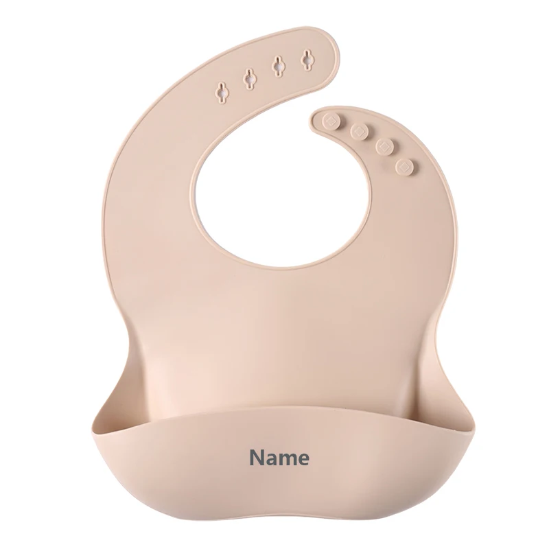 Silicone Bib Baby Drool Catcher with Free Name Engraving Creative Gifts Customized for Boys and Girls image 6