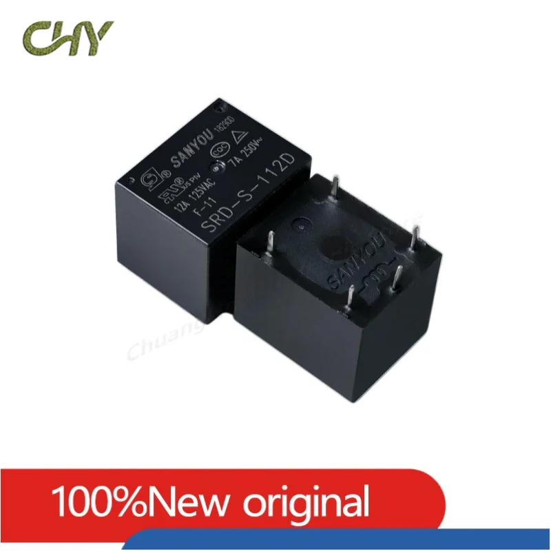 Original New SANYOU SRD-S-105D SRD-S-112D SRD-S-124D 5PIN 10A 5VDC 12VDC 24VDC Power Relay Replaceable (JQC)HF3FF