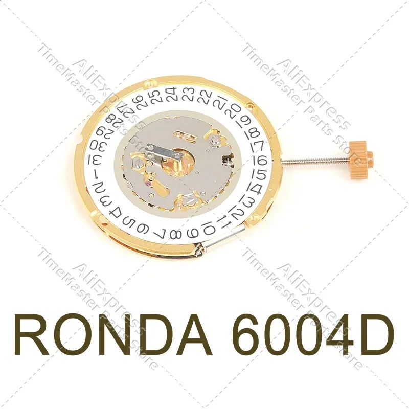 

Original Swiss Ronda 6004D quartz movement 6004 two and a half hand movement watch movement replacement parts