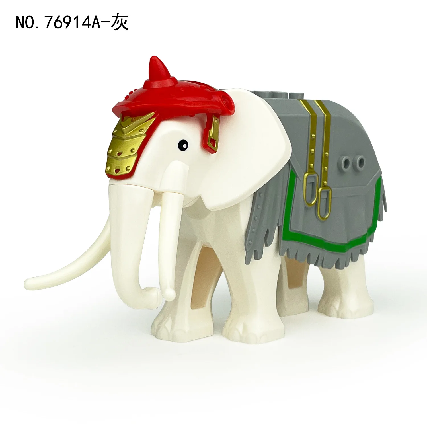 MOC Stad Dier Bouwsteen Middeleeuwen Ridder Oorlog Olifant Figuren Dierentuin Fram Accessoires Bakstenen Kinderen Speelgoed Gift