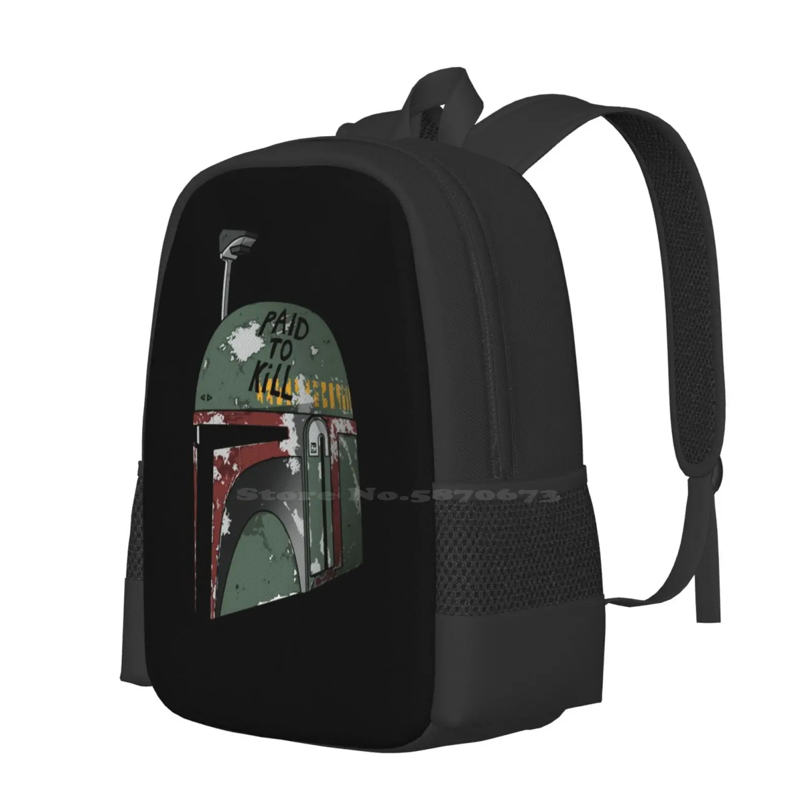 Paid To Kill Pattern Design Bag Student'S Backpack Sci Fi Cool Awesome Space Full Metal Jacket Boba