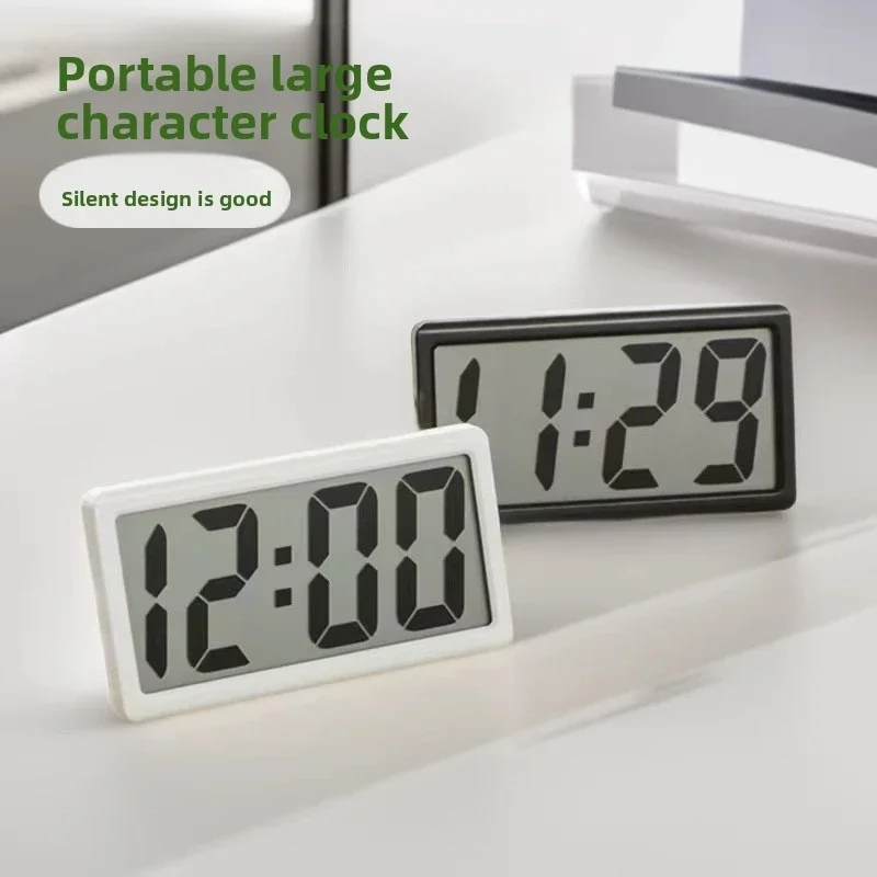 Creative Small Desktop Alarm Clock Portable Mini Digital Clock with Simple Design for Students Desk Decoration Home Office Use