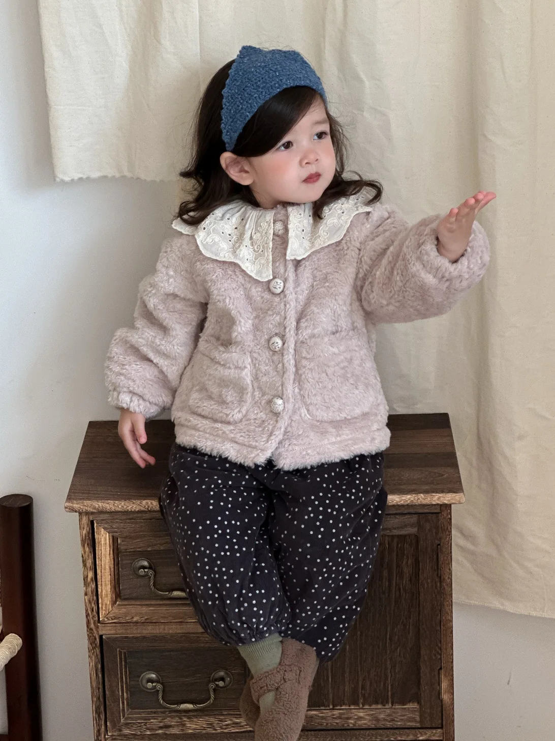 

2025 Winter New Baby Girl Warm Coat Children Long Sleeve Cotton Padded Jacket Infant Girl Fleece Coat Fashion Kids Clothes