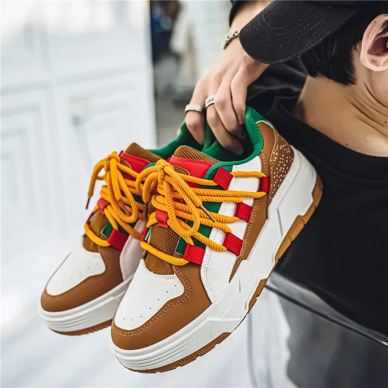 

Men'S Shoes 2024 New Fashion Korean Version Casual Low Top Thick Sole Versatile Board Shoe Trend