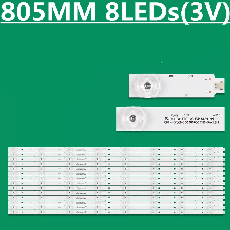 14PCS listwa oświetleniowa LED 7lamp do CRH-K75EM30301207875-Rev1.1 K755EMK 75 v2 75 uf2500 75 u8600 75 u6800c