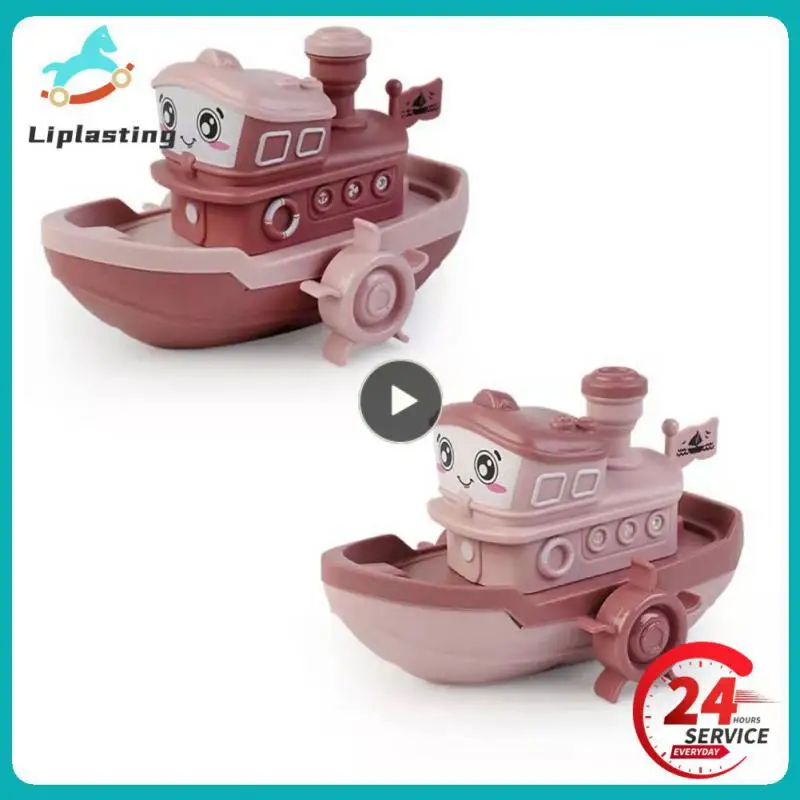 

Baby Bath Toys Cute Cartoon Ship Boat Clockwork Toy Wind Up Toy Kids Water Toys Swimming Beach Game for Children Gifts Boys Toys