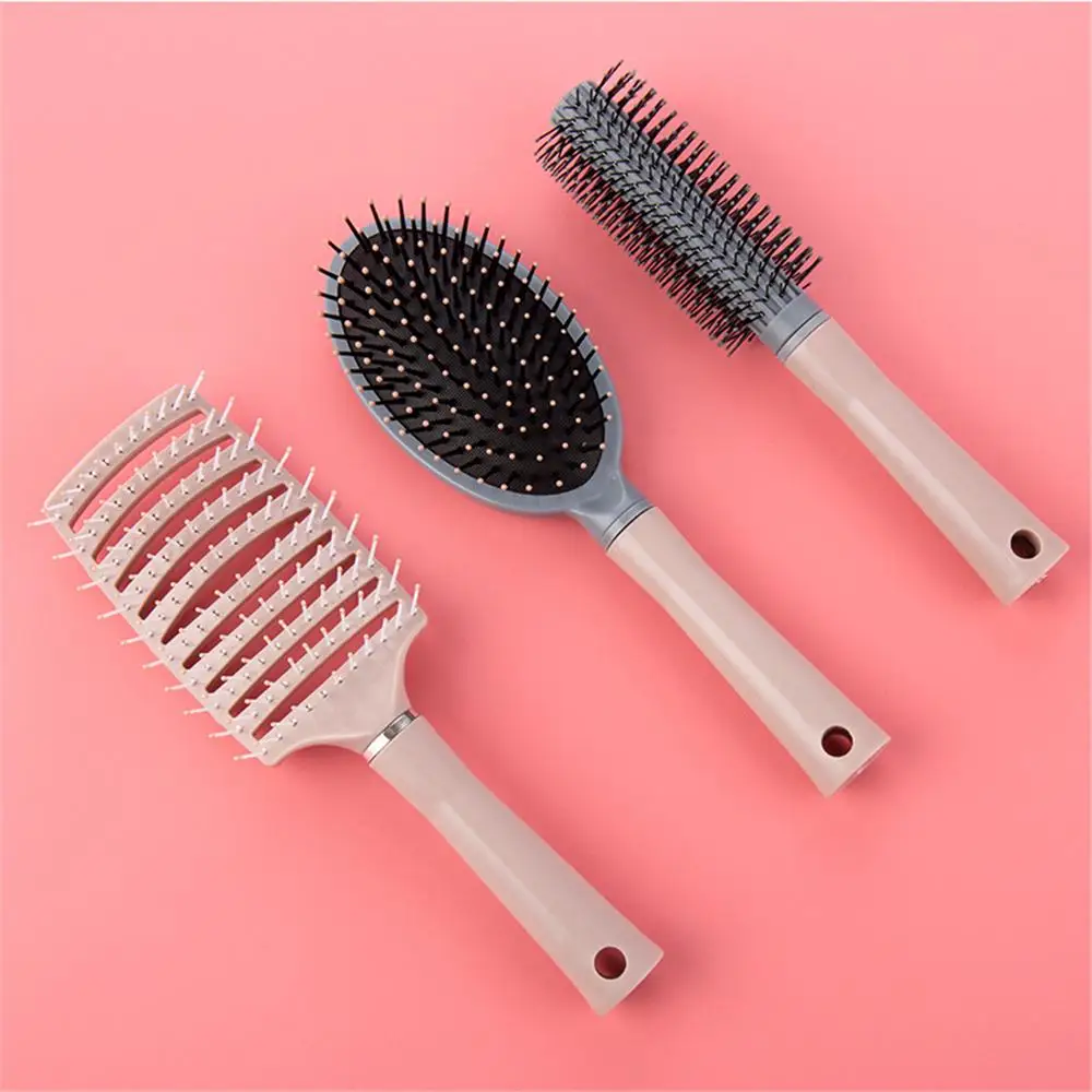 

Vented Curved Hair Brushes Wet & Dry Detangling Faster Blow Drying Cushion Brush Large Curved Styling Tools for Women