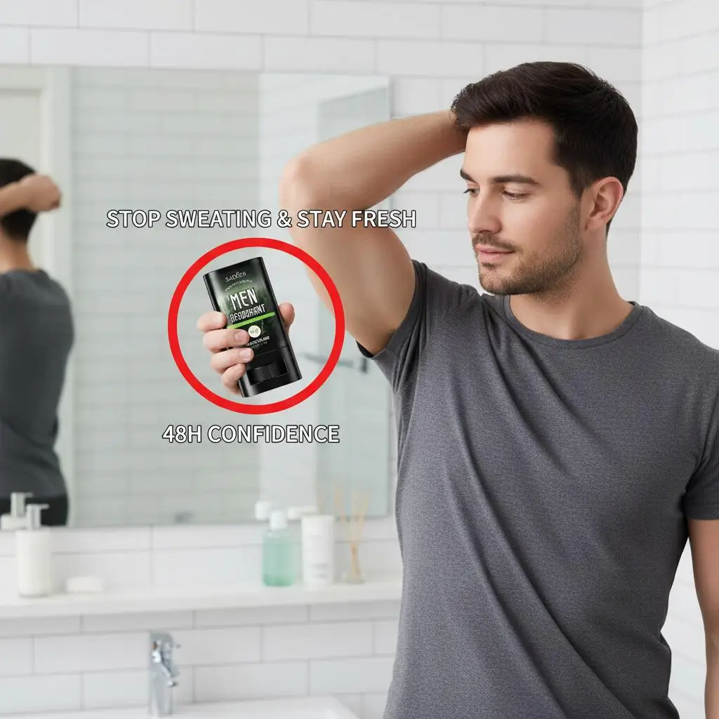 

SADOER Men's Refreshing Antiperspirant Stick Long-Lasting Fragrance Keeps You Fresh Upto 48 Hours Strong Sweat Control