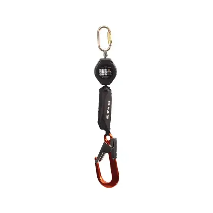 Professional Outdoor Adjustable Fall Protection Safety Line Rope Safety Harness Retractable Lifeline External Shock Absorber