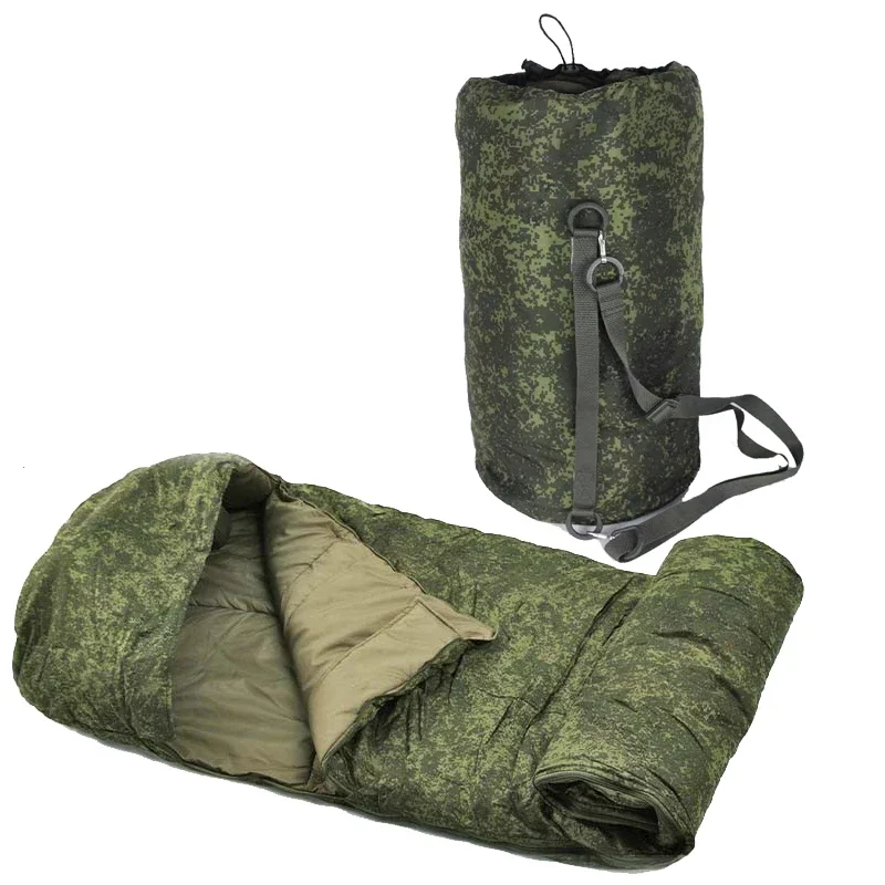 Russian M21 Tacrical Cold Resistant Sleeping Bag EMR Winter Camo Nylon Cotton Sleeping Bed  -30℃Outdoor Camping Sleeping Bag