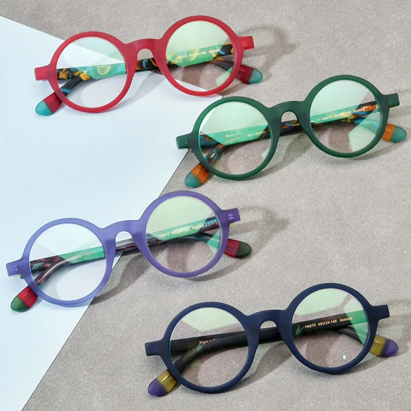 Cubojue Matte Green Men Reading Glasses Women Small Round Eyeglasses Frame Male Red Spectacles for Prescription +150 250 450 500