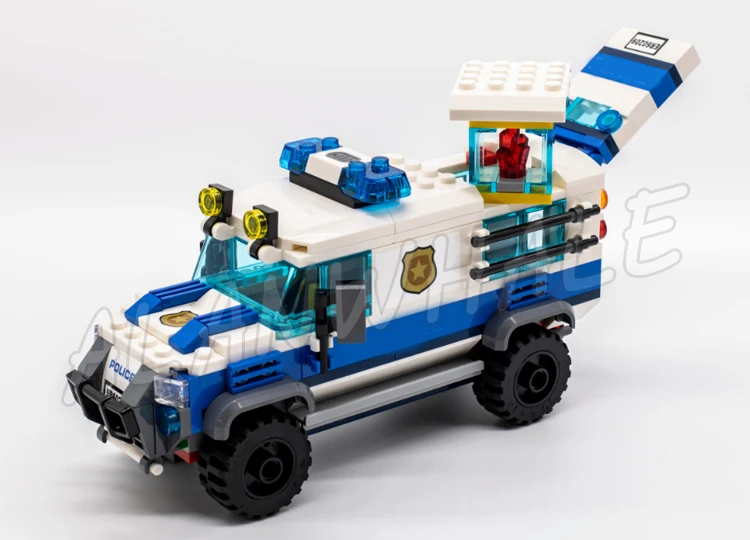 424 stks Stad Cop Sky Diamond Heist Helikopter Gepantserde Transporter Truck 11209 Bouwsteen sets Compatibel Met Model
