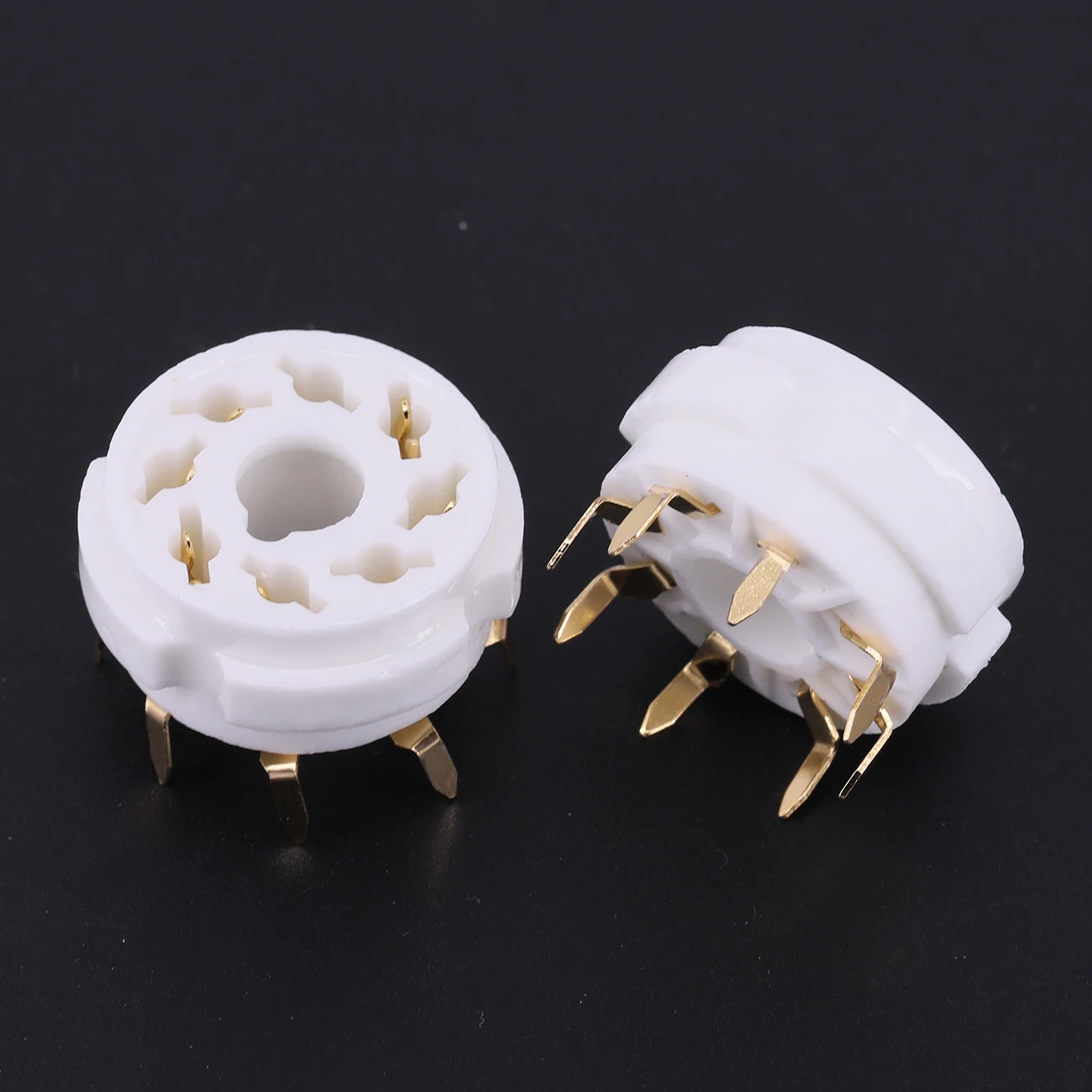 Base de válvula de cerámica de 8 pines para EL34, 6L6, 6V6, 5AR4, 6550, 6CA7, KT66, KT88, 6SL7, 6SN7, amplificador de tubo de Audio Vintage, HIFI DIY, 1 ud.