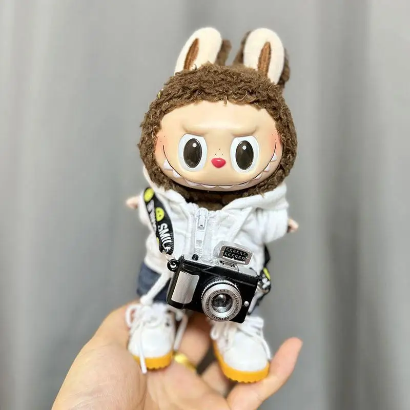 17 cm carino mini vestiti peluche con cappuccio bambole tuta abbigliamento fan tuta senza accessori per bambole per la Corea Kpop Exo Labubu Idol