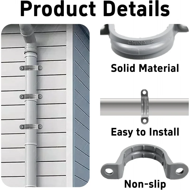 25 Stück 1 Zoll PVC-Rohrgurte, Kunststoff-Rohrschellen, 2 Löcher Rohrstützhalterungen, elektrische Leitung, Schlauch
