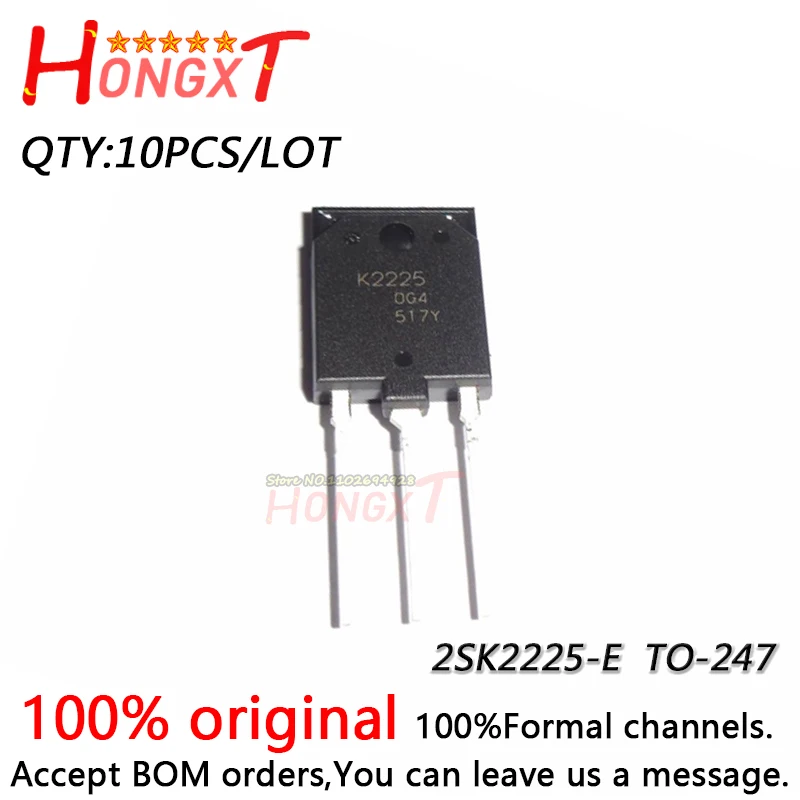 

10PCS 100% NEW 2SK2225 K2225 2SK2225-E 2SK2225-80-E-Q VTO-247 Silicon N-Channel MOS FET 1500V 2A