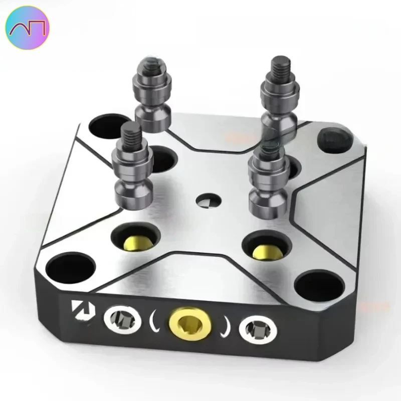 

4-5 Fixture Self-Centering Vise Positive Paired With Zero Point Quick Change Four Axis L-Block Bridge Board DJ-6080H D52