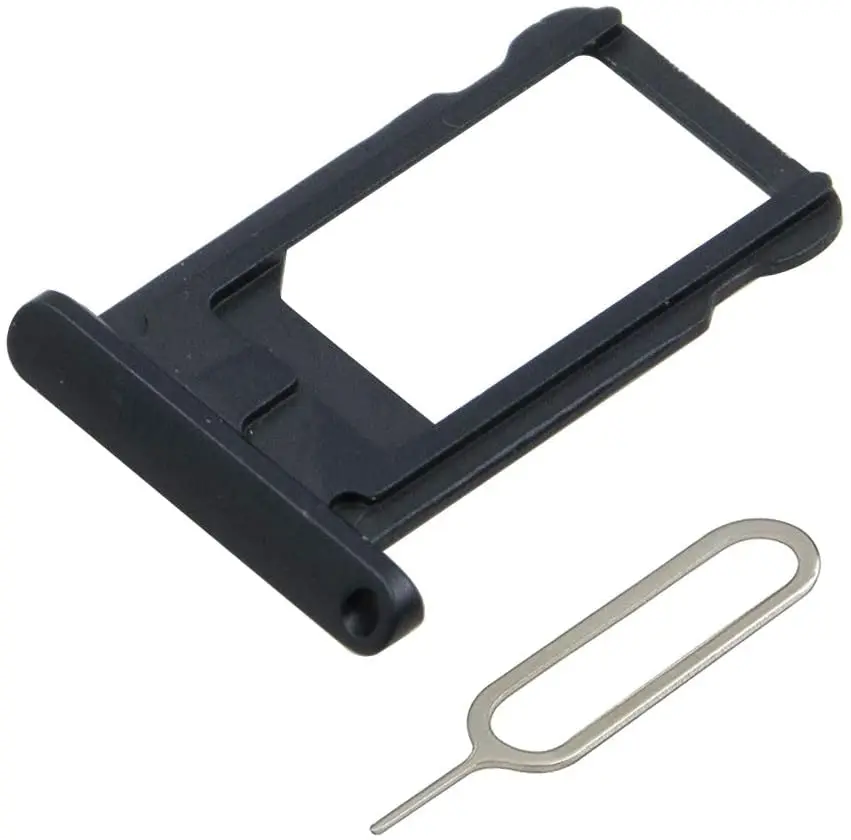 For iPhone 4 4s Sim Card Tray Micro SD Holder Slot Sim Card Tray for iPhone 5 with free Open Eject Pin Key