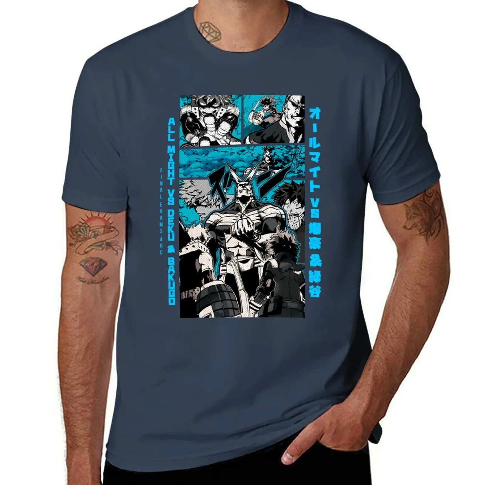 EXAM Design THE Panel ||Manga ||LT BL|| FINAL T-Shirt Casual Lightweight Short Sleeve Top