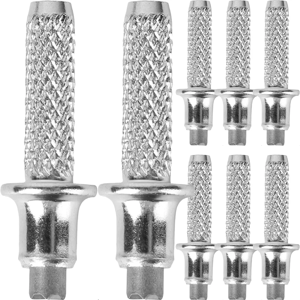 

8 Pcs Walking Stick Mountaineering Tip Hiking Pole Tips Nail for Trekking Poles Silver Metal Work