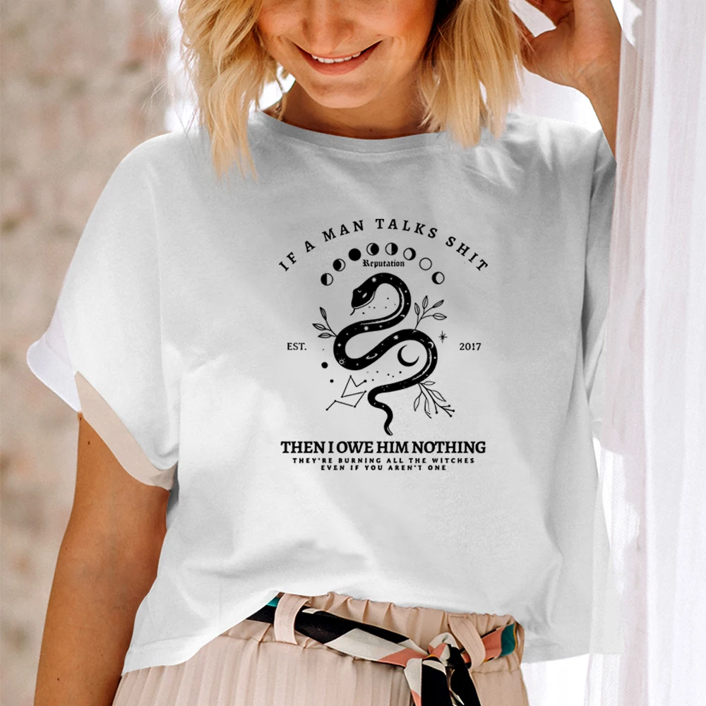 Taylor Music tshirt Reputation tee Reputation Snake Reputation Printed pattern women's short sleeve Taylor's Version T-shirt