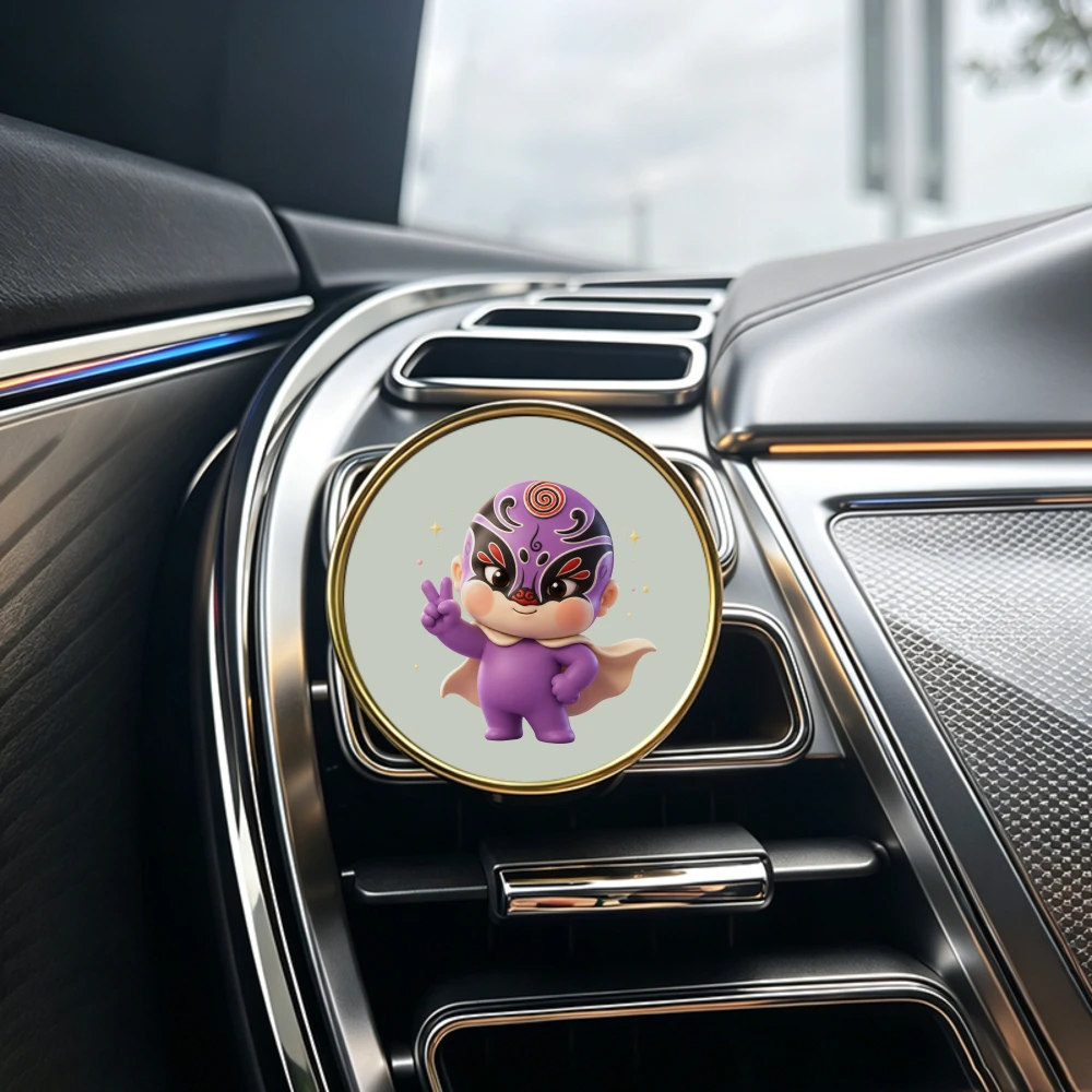 Traditional Chinese Culture Sichuan Opera Face Changing Car Vent Freshener Cute Design Classic Car Scent Clip Auto Interior Gift