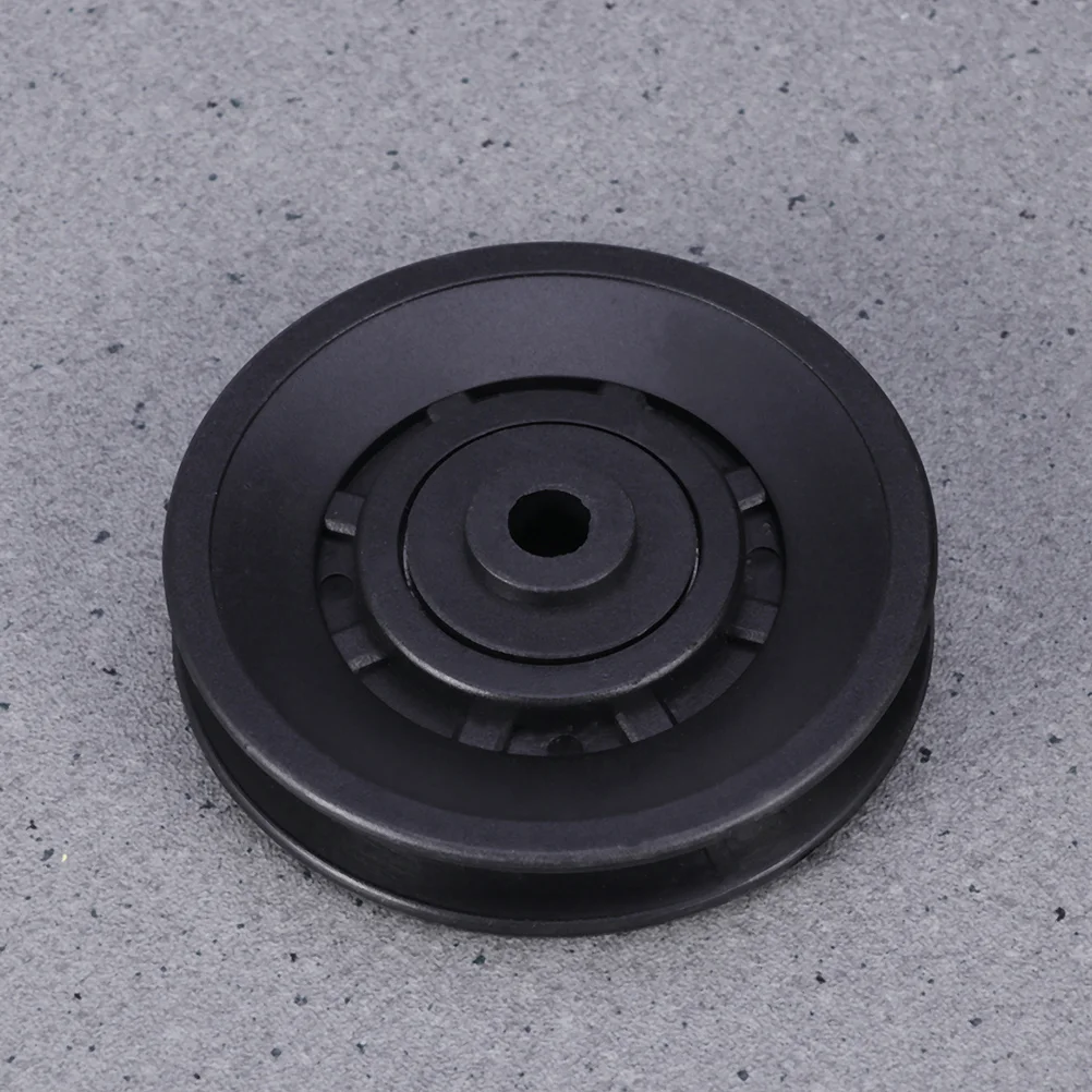 

4pcs Diameter 90mm Universal Wearproof Abration Bearing Pulley Wheel for Gym Equipment (Black) gym pullyey