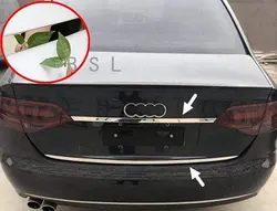 For Audi A4 B8 Sedan 2008 2012 Exterior Part Refit Styling Car Trunk Tailgate Strip Trim Stainless Steel Chrome Garnish Sticker