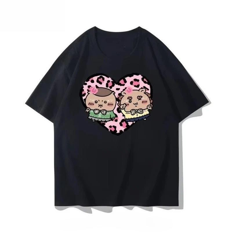 Chiikawa Anime Graphic Tee Unisex Loose Fit Short Sleeve Breathable Skin-friendly Casual Daily Summer Streetwear Tops