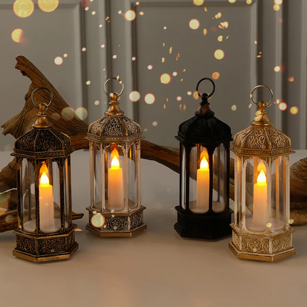 

Retro Glowing Wind Lights Exquisite Adornment Lanterns Indoor Party Lamp Plastic Decorative Festival Christmas Decorations