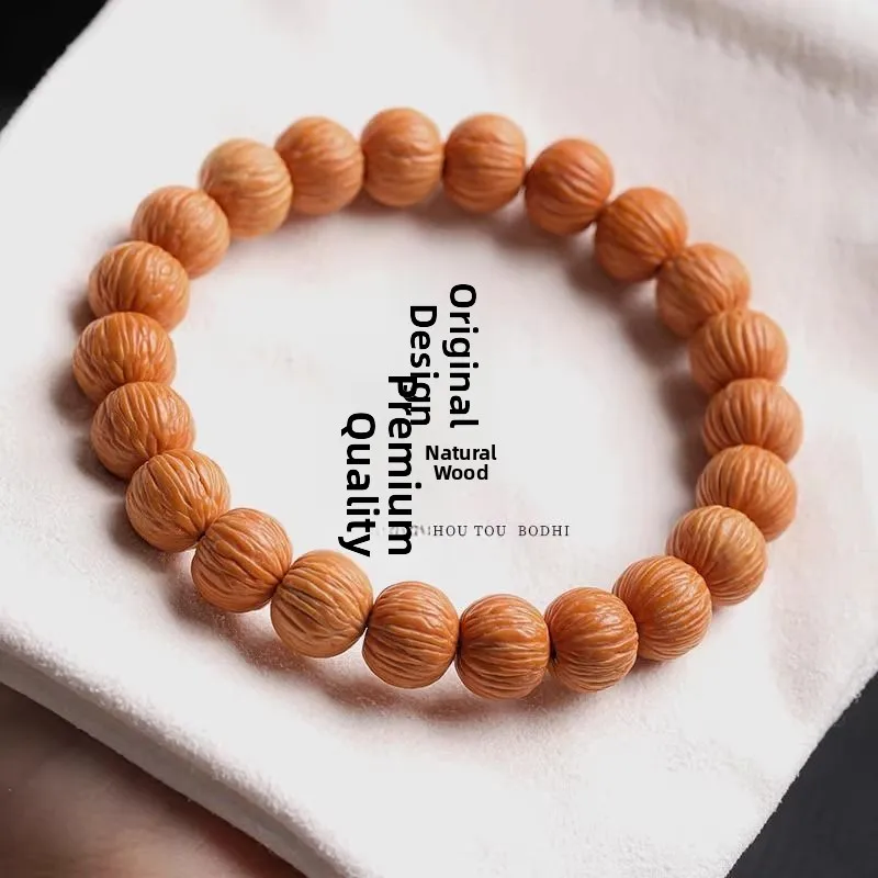 

New Wild Monkey Head Crystal Feathers Walnut Men's Sle Beads Bracelet Unproced l Color Handmade Jewelry
