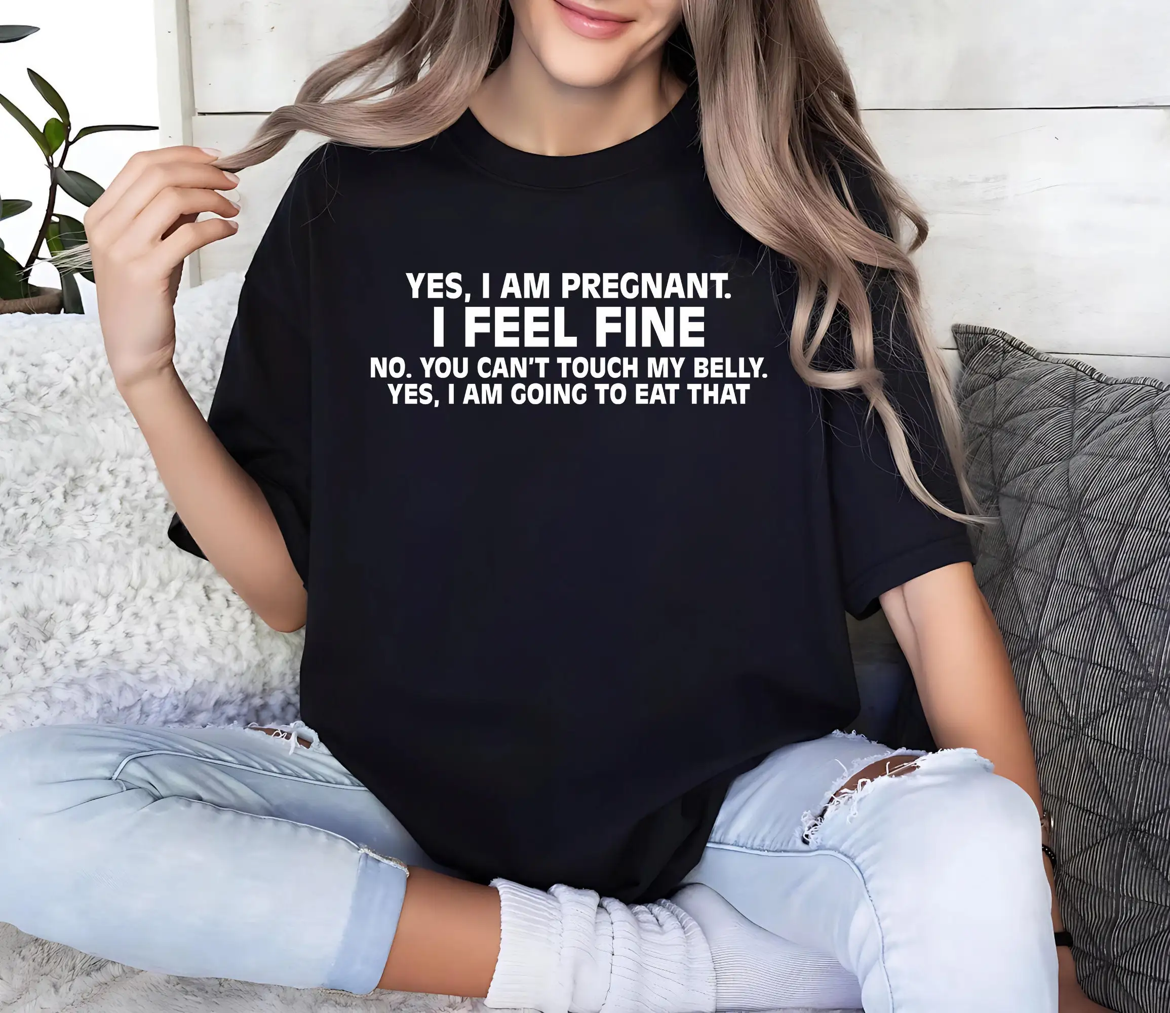 Yes Im Pregnant T Shirt Funny Pregnancy Announcement For New Mom To Be