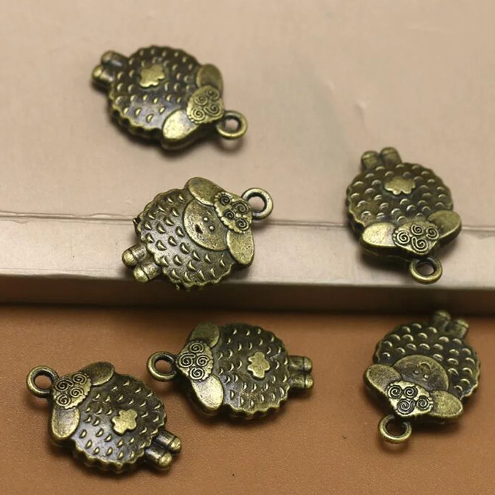 

20Pcs Alloy Sheep Pendant Charms DIY Craft Supplies for Necklace Bracelet Anklet Keyring Sweater Chain Decoration