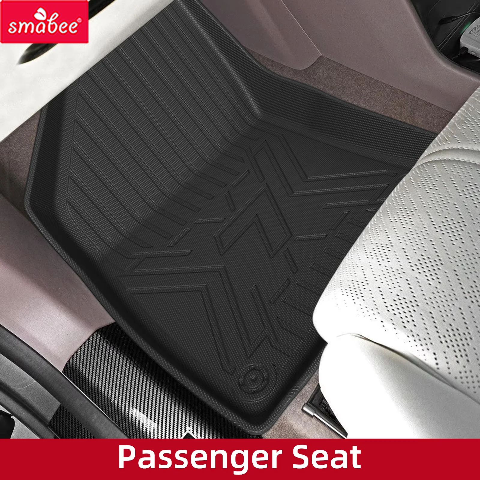 Smabee Right Drive for Zeekr 7X RWD 2026 2025 (Not Fit AWD) All -Weather Floor Mats Seat Back Protector Storage Tray Black