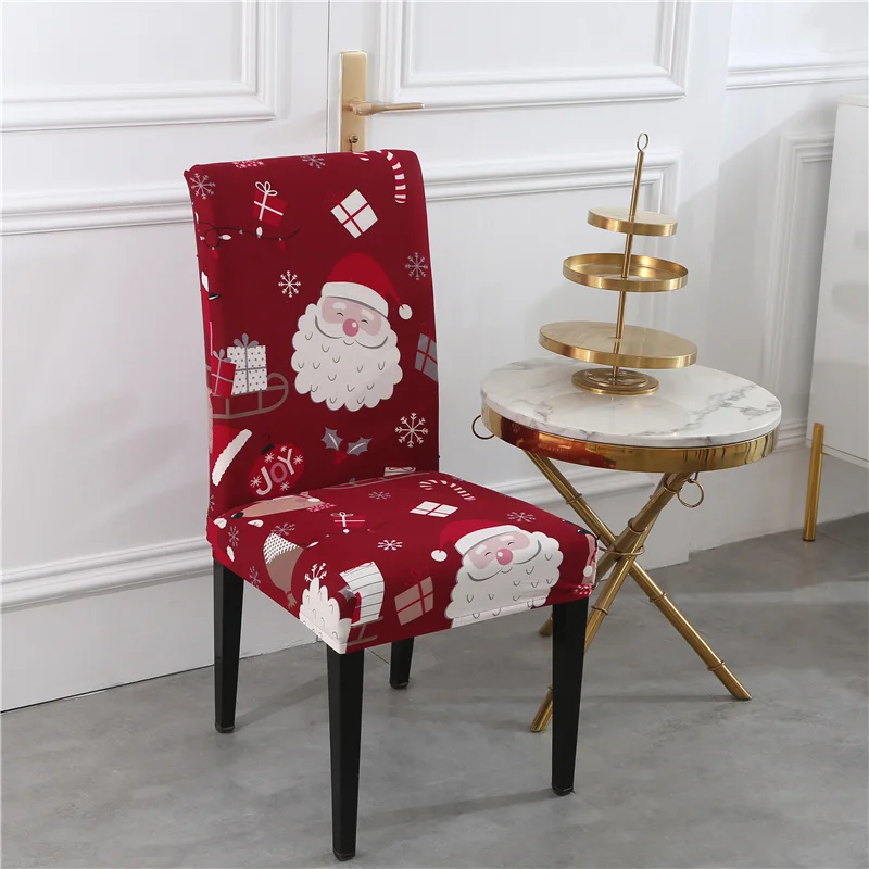 Washable Dining Room Chair Protector cover Christmas Decoration/Home Decor Dining Room Seat Cover