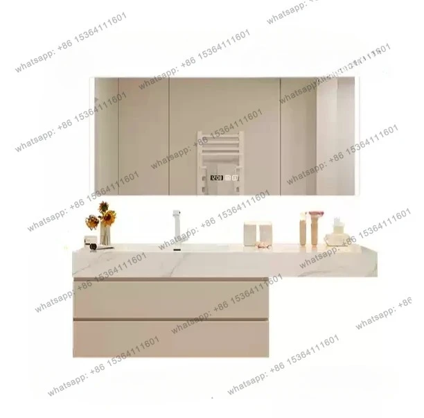 

Skin Sense Integrated Basin Corian Bathroom Cabinet Combination Cream Wind Washbasin Toilet Washstand