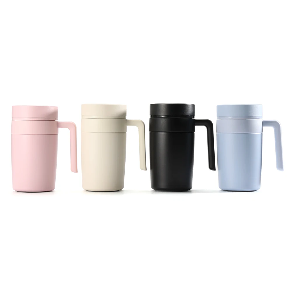 480ml New LED Temperature Display Tumbler With Handle Stainless Steel Office Insulation