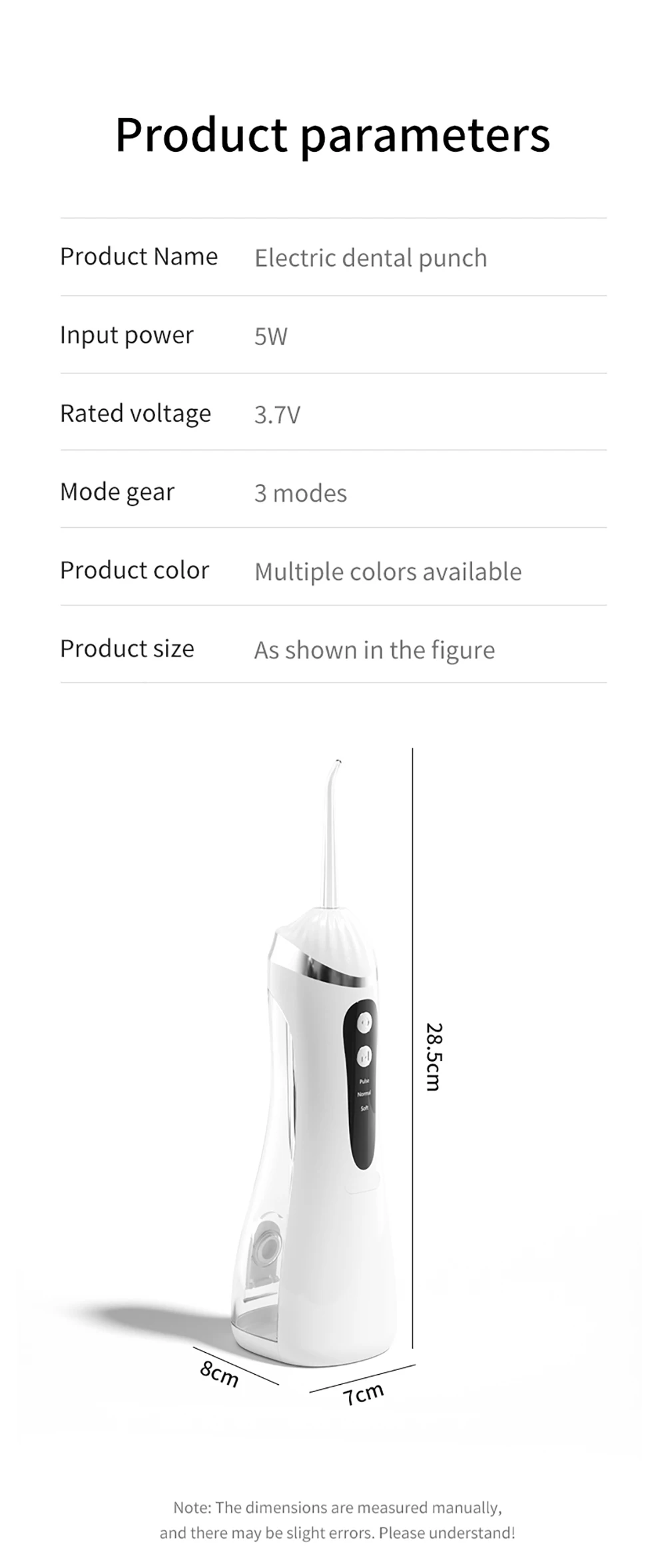 Munddusche Dental Wasser Flosser für Zähne Tragbare Dental Wasser Irrigator Wiederaufladbare Dental Wasser Jet für Zahn Reinigung – Detail 14