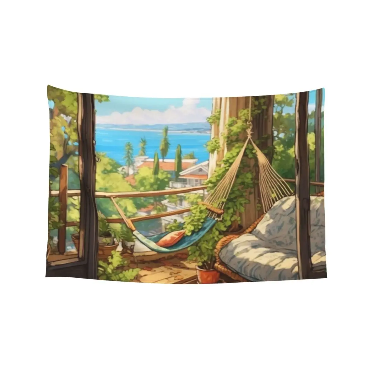

Sunny morning in Bahamas Tapestry Outdoor Decoration Home Decor Accessories Wall Hangings Decoration Tapestry