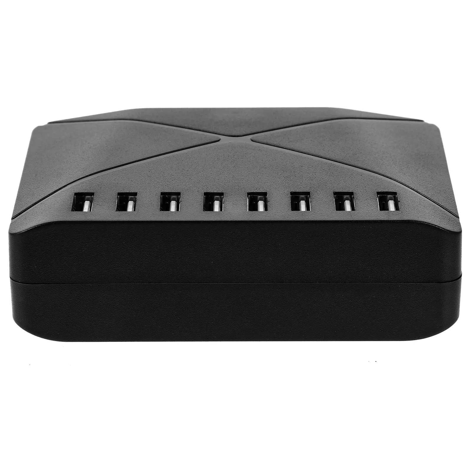 1Pcs Multi-Port USB Charger Black Compact Fast Charging Device Portable Desktop USB Charger Multi-Port for Home Office Travel