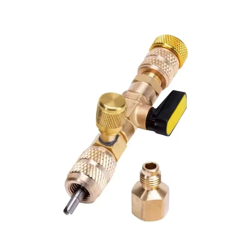 NEW Valve Core Remover/Installer with Dual Size SAE 1/4 & 5/16 Port Air Conditioning Line Repair Tools for HVAC R32 R410A
