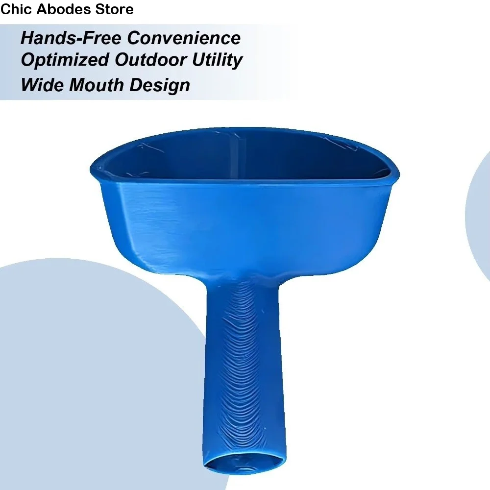 

3D Printed RV Water Filling Funnel Blue Anti-Spill Water Inlet Funnel Wide Mouth Multifunctional Water Tank Funnel RV Camping