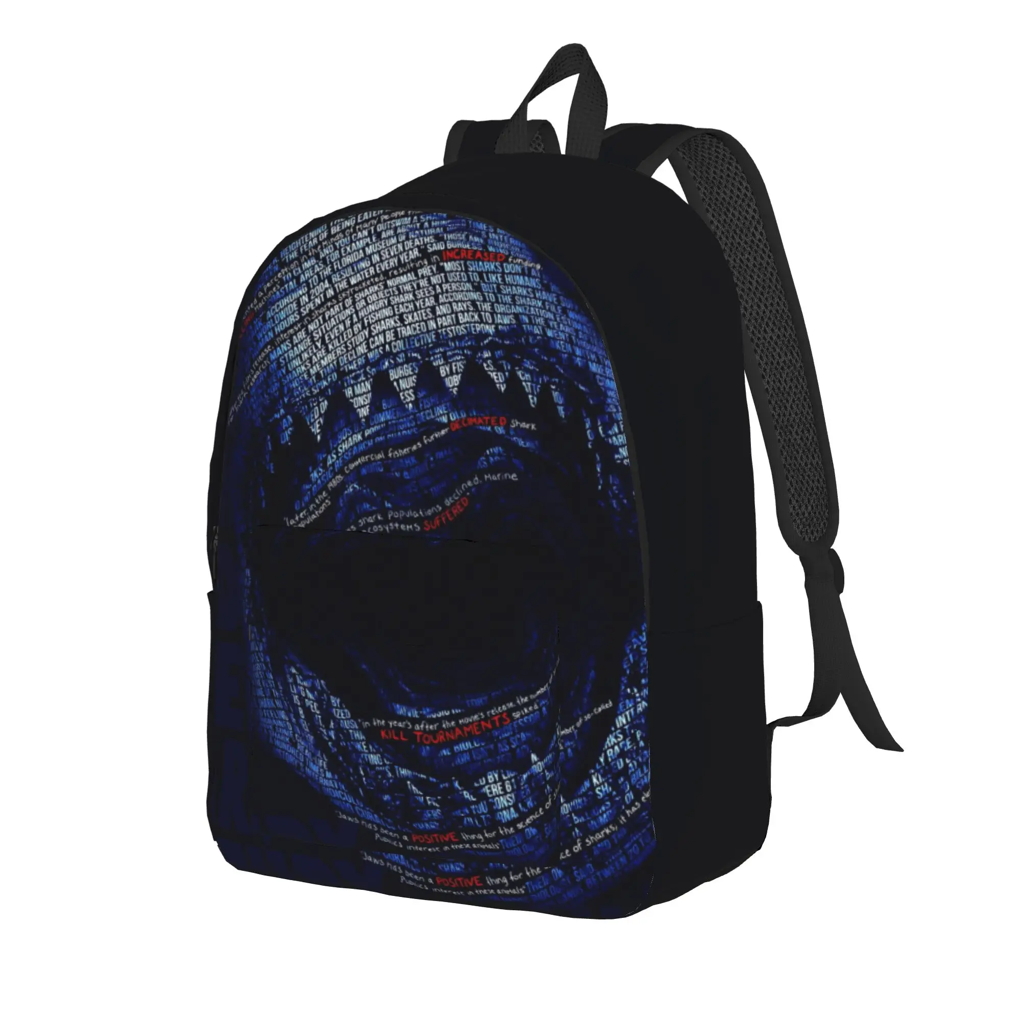 Jaw-Shark Classic Film Amity Island Backpack Boy  Durable Backpacks Polyester Cute School Bags Camping Designer Rucksack