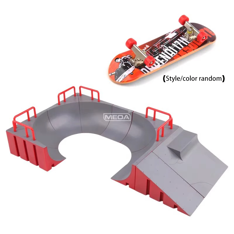 6 In 1 Dito Skateboard Bacino Forma FAI DA TE Skate Park Rampa Parti Per Tech Deck Venue Combinazione Set Per Bambini Coperta Casa Giocattoli