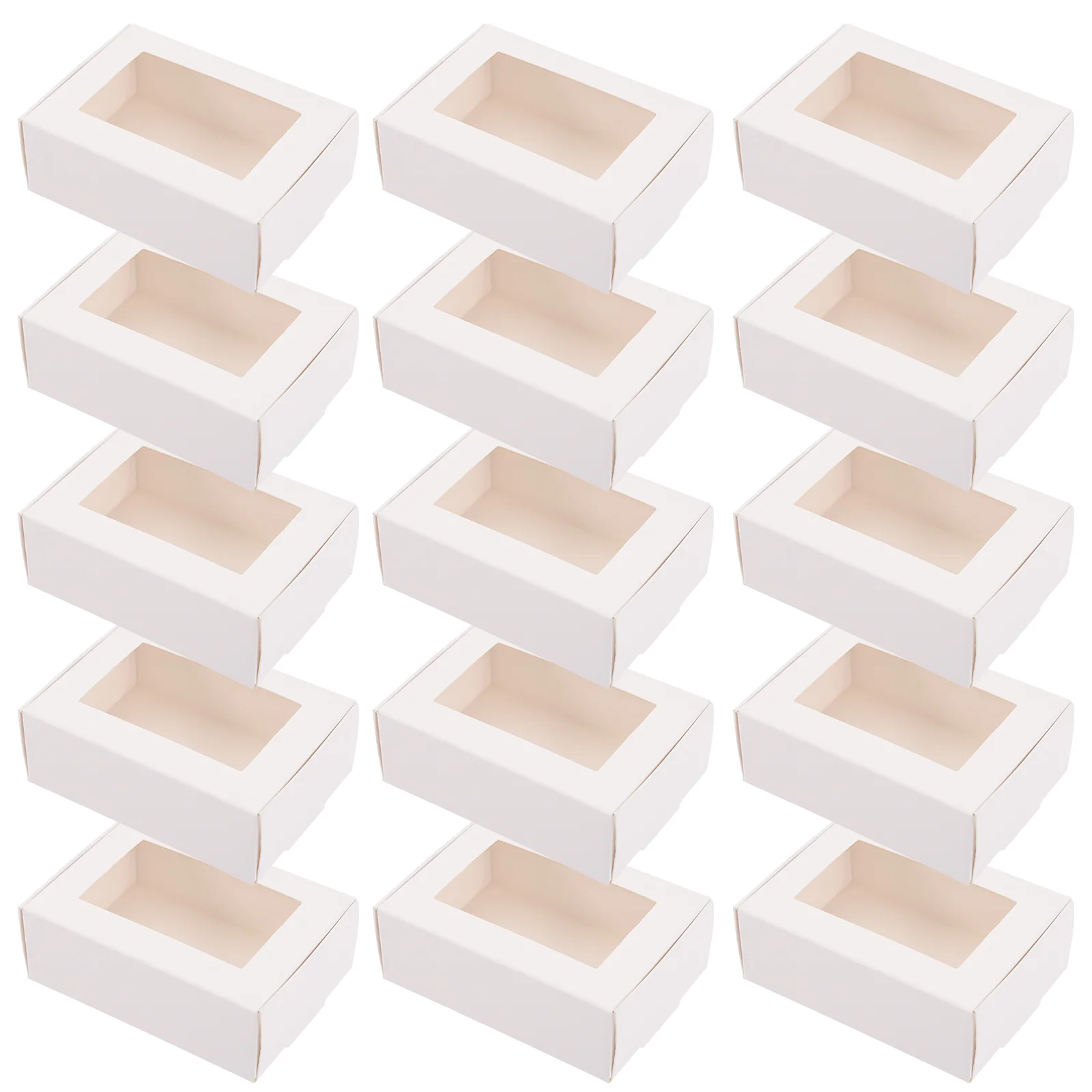 

30 Pcs Soap Case Handmade Box Boxes Packaging Kraft Paper for Homemade Small Gift White