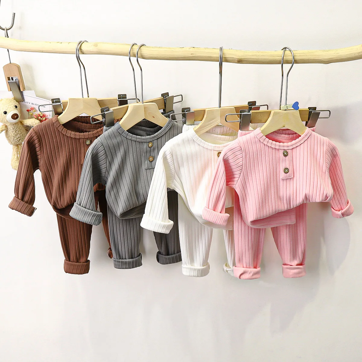 New Boys Baby Long Loungewear Children's Clothing Children's Underwear Set Autumn Clothes Toddler Home Clothes Baby Johns Sets